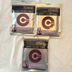 Cool Towel 3 Super Cooling Towels yoga golf biking workout NWT